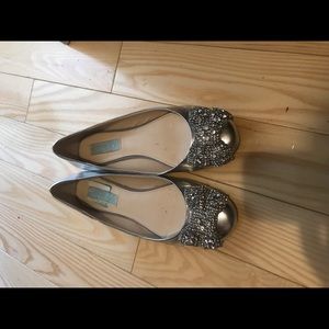 Betsey Johnson silver ballerina